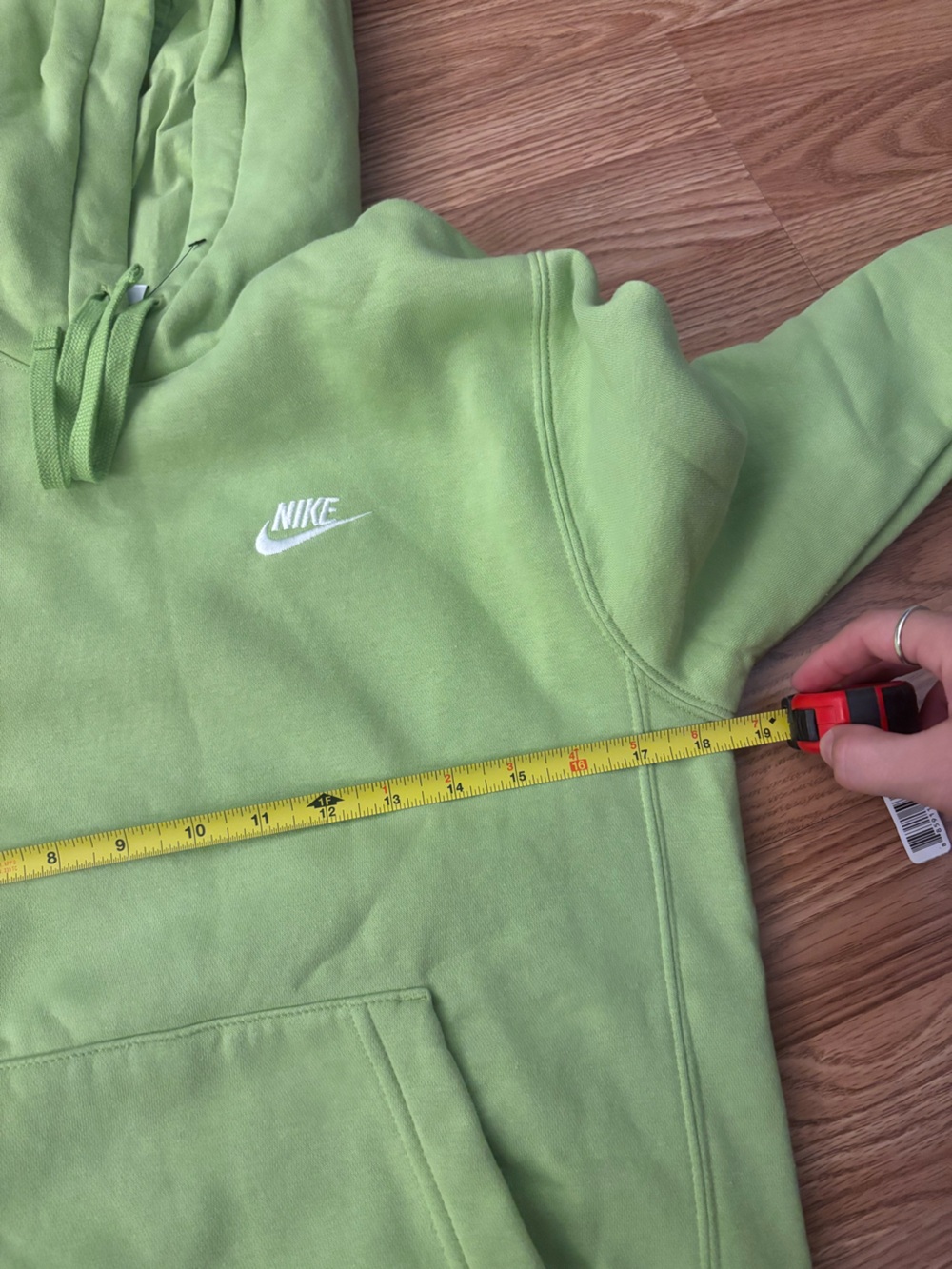 Nike Lime Green Pullover Hoodie Size XS - Picture 6 of 6